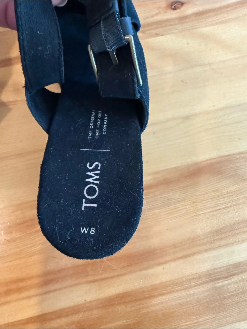 Toms Black Espadrille Crisscross Block Heel Sandals